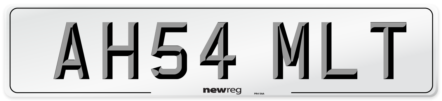 AH54 MLT Number Plate from New Reg